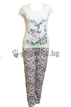 Дамски пижами Пижами с къс ръкав Дамска пижама - къс ръкав, дълъг панталон 82624